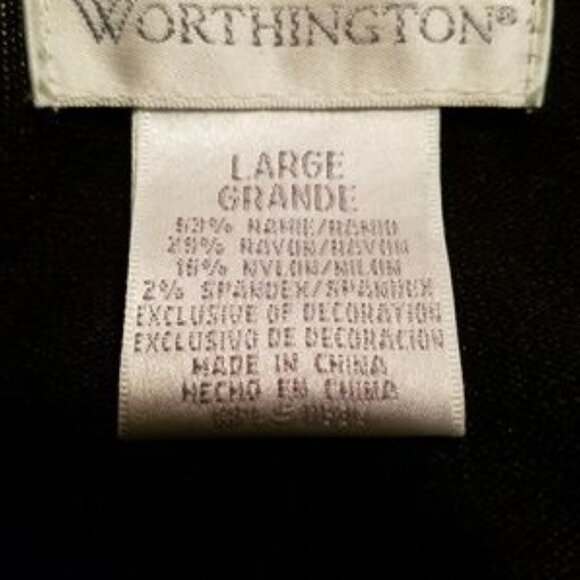 Vintage Worthington Embroidered Black Cardigan - Picture 4 of 5